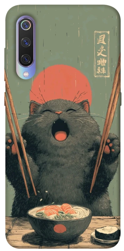 Чехол на Xiaomi Mi 9 Hungry Cat фото 1 из 1