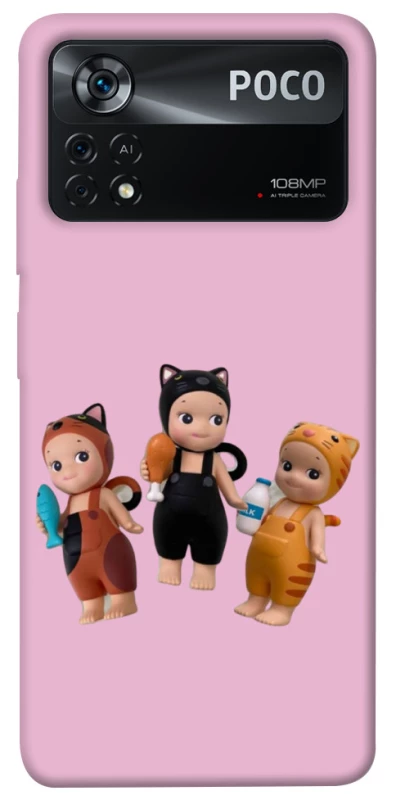 Чохол на Xiaomi Poco X4 Pro 5G Cat Cafe Trio фото 1 з 1