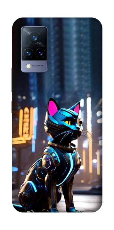 Чехол на Vivo V21 Cyber cat фото 1 из 1