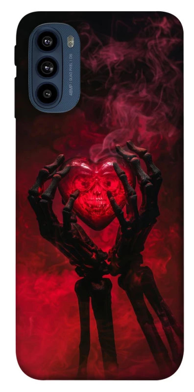 Чехол на Motorola Moto G41 Heart in the hands of a skeleton фото 1 из 1