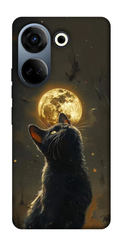 Чохол на TECNO Camon 20 Pro (CK7n) Кіт під місяцем v2 фото 1 з 1