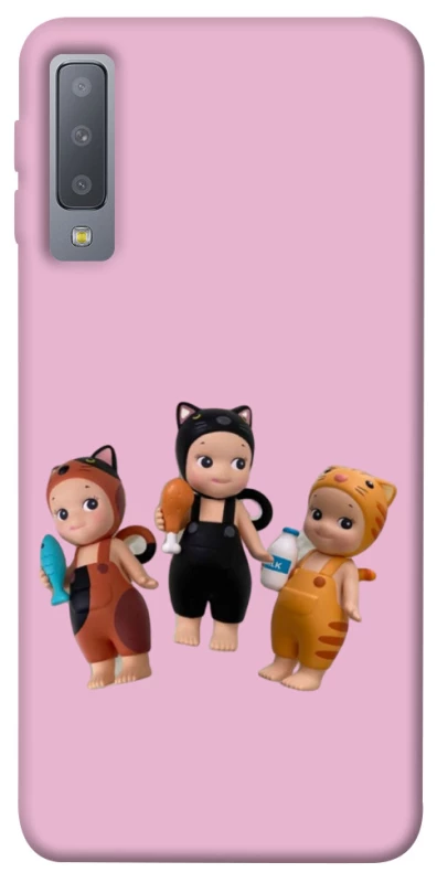 Чохол на Samsung A750 Galaxy A7 (2018) Cat Cafe Trio фото 1 з 1