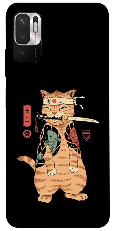 Чехол на Xiaomi Poco M3 Pro 4G / 5G Кот-самурай фото 1 из 1