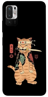 Чехол на Xiaomi Redmi Note 10 5G Кот-самурай фото 1 из 1