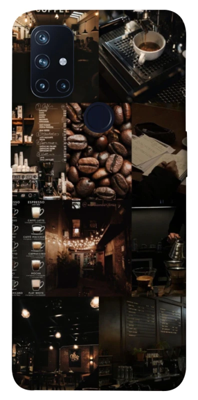 Чохол на OnePlus Nord N10 5G Coffee collage ver.1 фото 1 з 1
