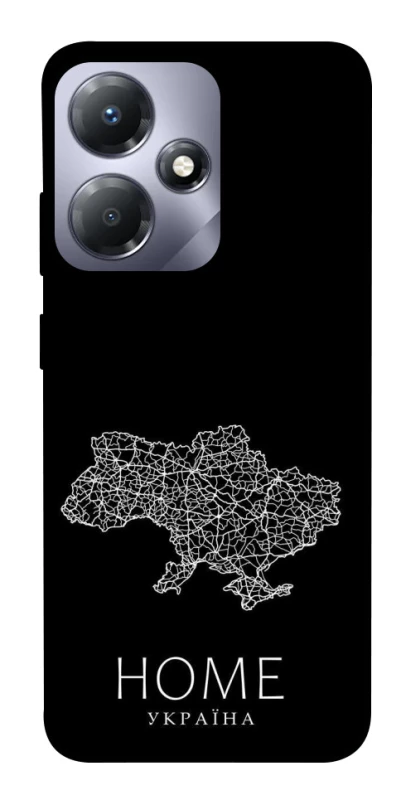 Чохол на Infinix Hot 30 Play Ukraine black map фото 1 з 1