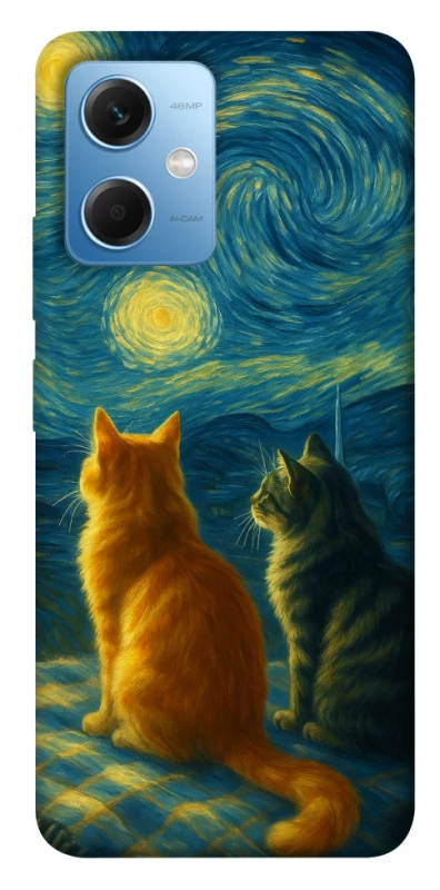 Чохол на Xiaomi Poco X5 5G Cats under the stars фото 1 з 1