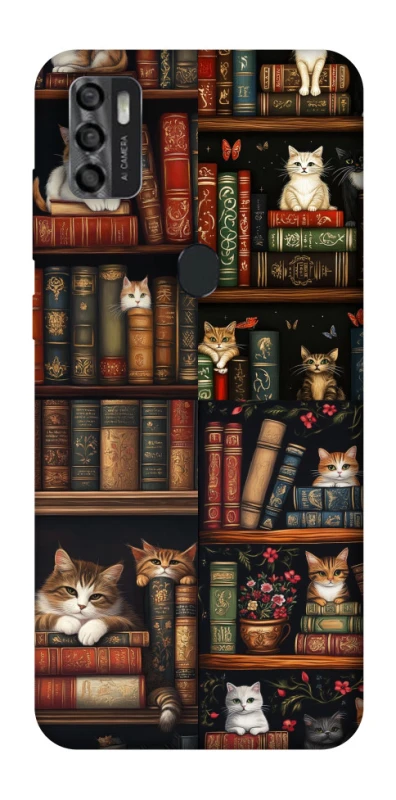 Чехол на ZTE Blade A7s (2020) Cats & Books фото 1 из 1