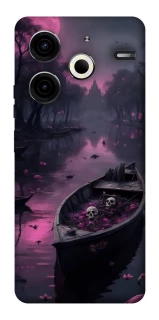 Чехол на TECNO Pova 6 Neo (LI6) Boat and flamingo фото 1 из 1