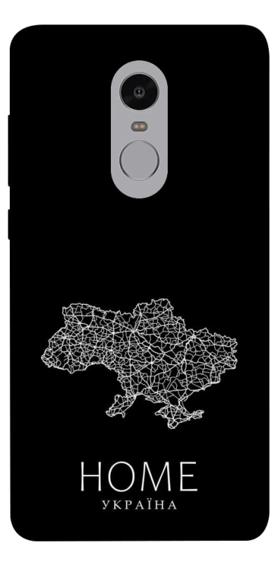 Чохол на Xiaomi Redmi Note 4X / Note 4 (Snapdragon) Ukraine black map фото 1 з 1