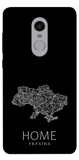 Чохол на Xiaomi Redmi Note 4X / Note 4 (Snapdragon) Ukraine black map фото 1 з 1