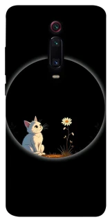 Чехол на Xiaomi Redmi K20 / K20 Pro / Mi9T / Mi9T Pro Cat and flower фото 1 из 1