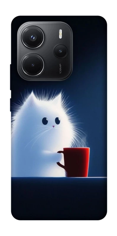 Чохол на Xiaomi Redmi Note 14 4G (Int. version) Чохол кіт з кавою фото 1 з 1