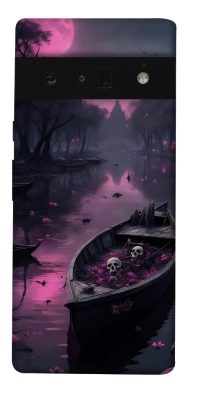 Чехол на Google Pixel 6 Pro Boat and flamingo фото 1 из 1