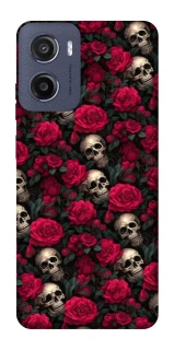 Чехол на Motorola Moto E15 Черепа и розы фото 1 из 1