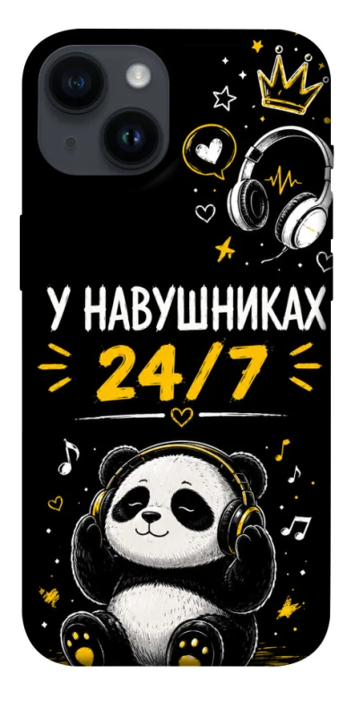 Чохол на Apple iPhone 14 (6.1") У навушниках 24/7 фото 1 з 1
