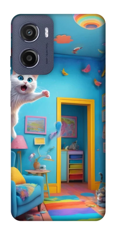 Чохол на Motorola Moto G05 crazy cat фото 1 з 1
