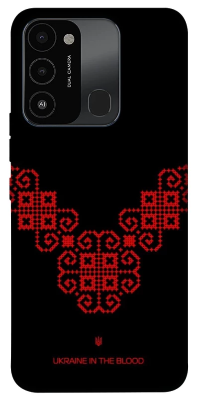 Чохол на TECNO Spark 8C Чорно-червона вишиванка фото 1 з 1