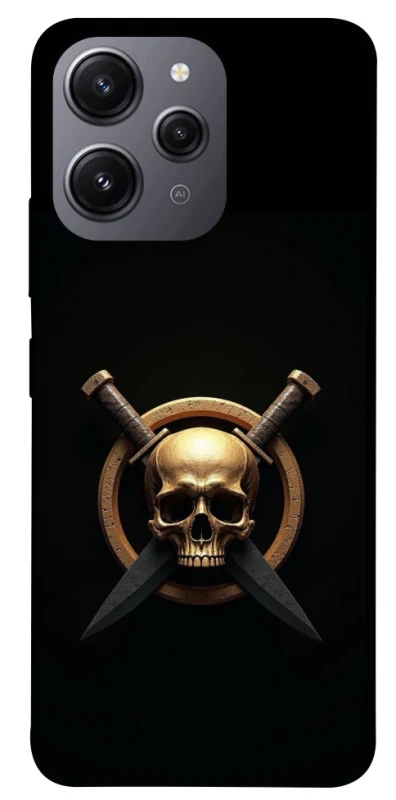 Чохол на Xiaomi Redmi 12 Golden Skull фото 1 з 1