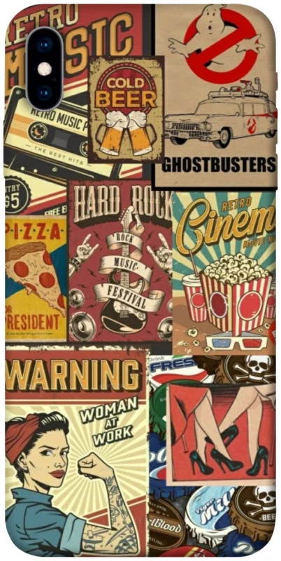 Чохол на Apple iPhone X (5.8") Retro collage ver.2 фото 1 з 1