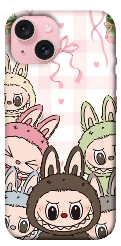 Чехол на Apple iPhone 15 (6.1") All Labubu 2 фото 1 из 1