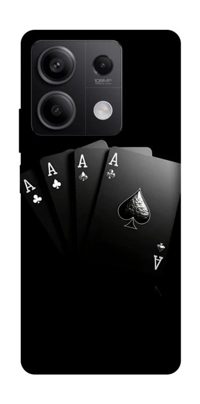 Чехол на Xiaomi Redmi Note 13 5G Black Cards фото 1 из 1