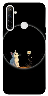 Чохол на Realme 6i Cat and flower фото 1 з 1
