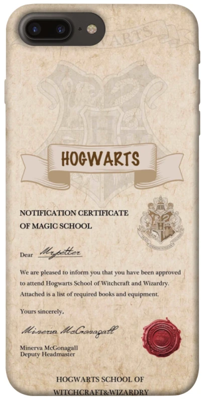 Чехол на Apple iPhone 7 plus / 8 plus The Hogwarts acceptance letter фото 1 из 1