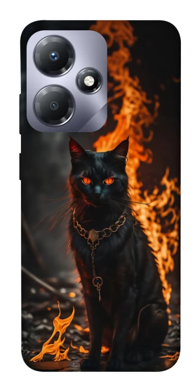 Чохол на Infinix Hot 30i Вогняний кіт фото 1 з 1