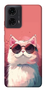 Чохол на Motorola Moto G24 Сat with glasses фото 1 з 1