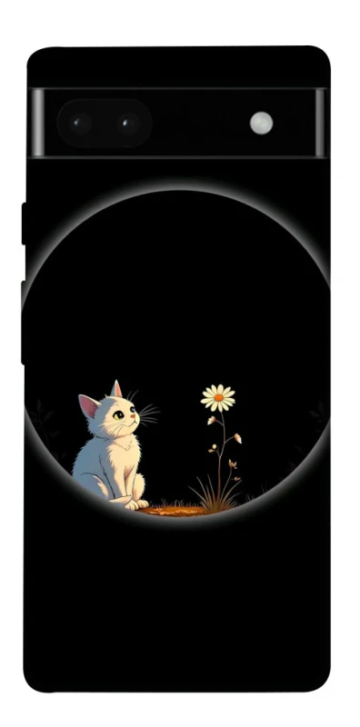 Чохол на Google Pixel 6a Cat and flower фото 1 з 1