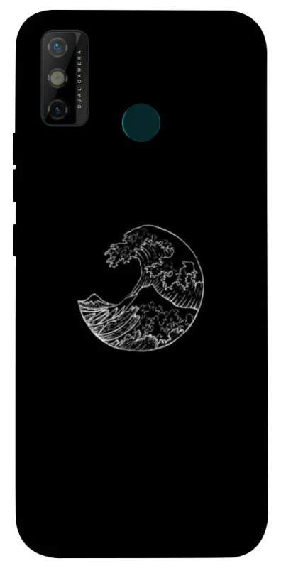 Чехол на TECNO Spark 6 Go Black tsunami фото 1 Чехол на TECNO Spark 6 Go Black tsunami фото 1 из 1