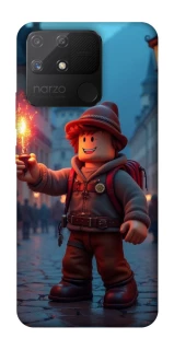 Чехол на Realme Narzo 50A Roblox Fire Logo Blue Flames фото 1 из 1