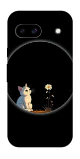 Чехол на Google Pixel 8a Cat and flower фото 1 из 1
