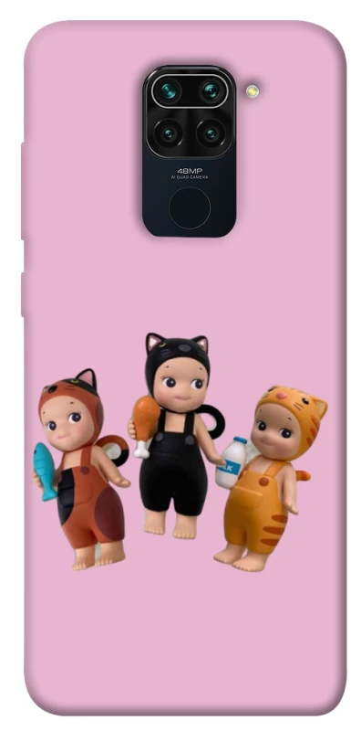 Чохол на Xiaomi Redmi Note 9 / Redmi 10X Cat Cafe Trio фото 1 з 1