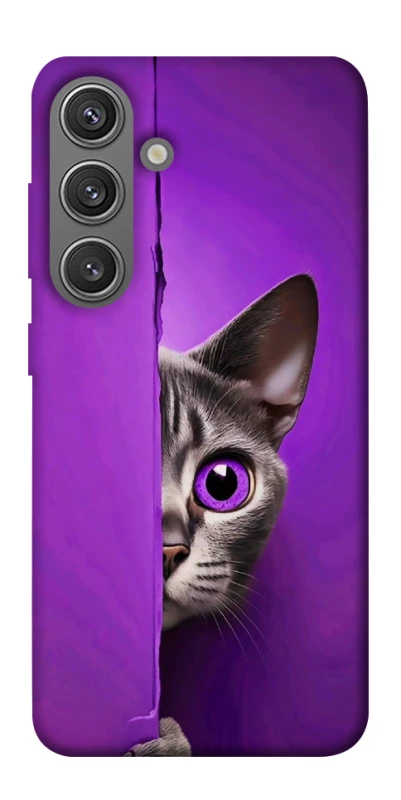 Чехол на Samsung Galaxy S24 Кот-подглядыватель фото 1 из 1