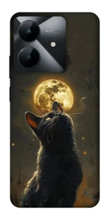 Чохол на Realme Note 60x Кіт під місяцем v2 фото 1 з 1