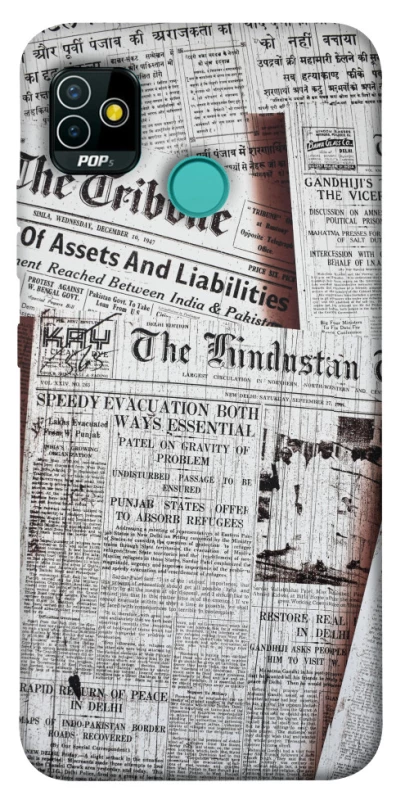 Чехол на TECNO POP 5 Газеты фото 1 из 1