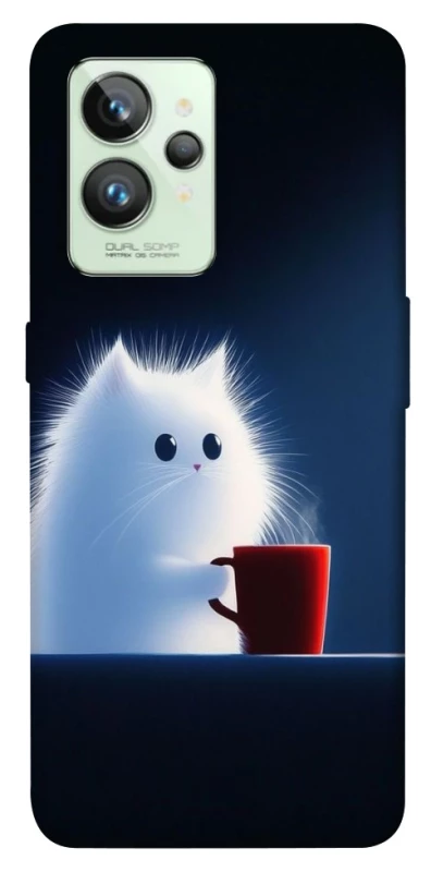 Чохол на Realme GT2 Чохол кіт з кавою фото 1 з 1