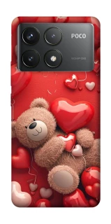 Чохол на Xiaomi Poco F6 Pro bear in hearts фото 1 з 1