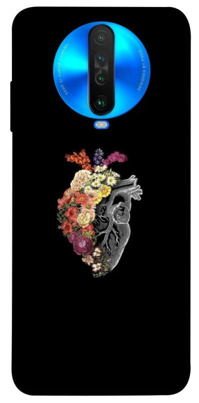 Чохол на Xiaomi Poco X2 Heart with flowers фото 1 з 1