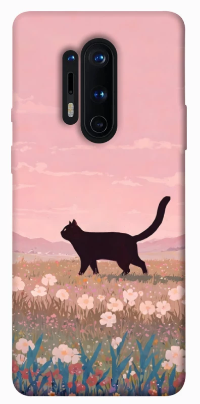 Чехол на OnePlus 8 Pro cat on a field фото 1 из 1