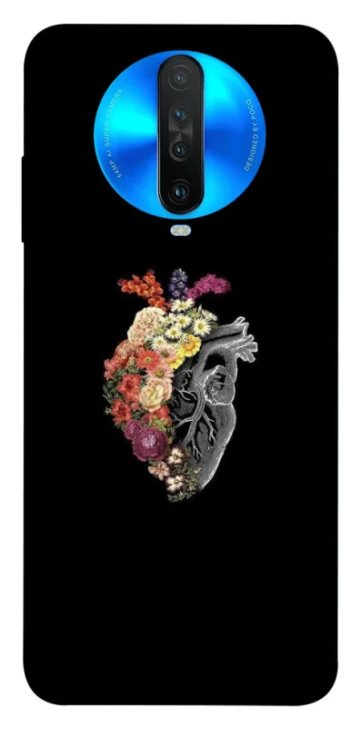 Чохол на Xiaomi Redmi K30 Heart with flowers фото 1 з 1