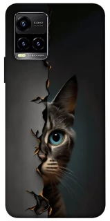 Чехол на Vivo Y21 / Y33s Кот-подглядыватель v2 фото 1 из 1