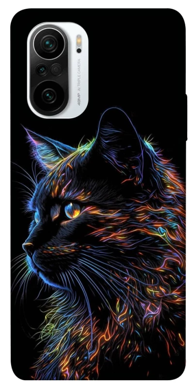 Чехол на Xiaomi Redmi K40 / K40 Pro / K40 Pro+ / Poco F3 Черный кот фото 1 из 1