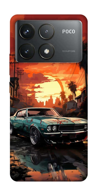 Чохол на Xiaomi Poco F6 Pro Car at sunset фото 1 з 1