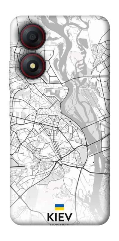 Чохол на ZTE Blade A34 4G Kiev white map фото 1 з 1