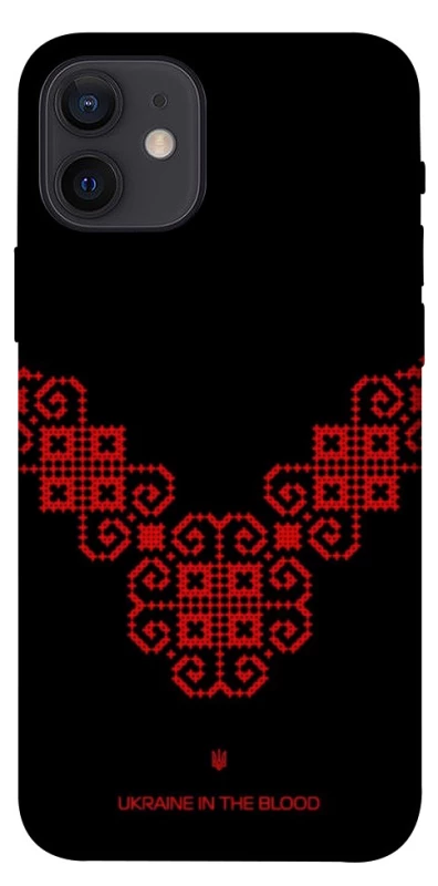 Чохол на Apple iPhone 12 (6.1") Чорно-червона вишиванка фото 1 з 1