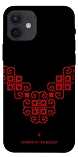 Чохол на Apple iPhone 12 (6.1") Чорно-червона вишиванка фото 1 з 1