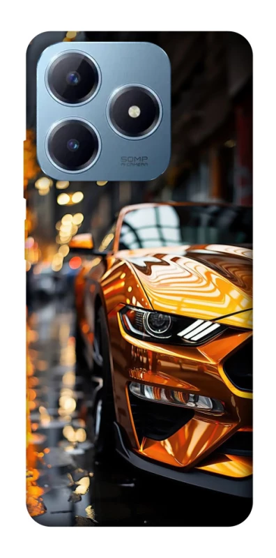 Чохол на Realme C63 Golden sports car фото 1 з 1